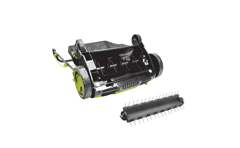 Sun Joe AJ805E Electric Lawn Dethatcher – 15-Inch Working Width, 13-Amp Motor, and Integrated Grass Collection Bag