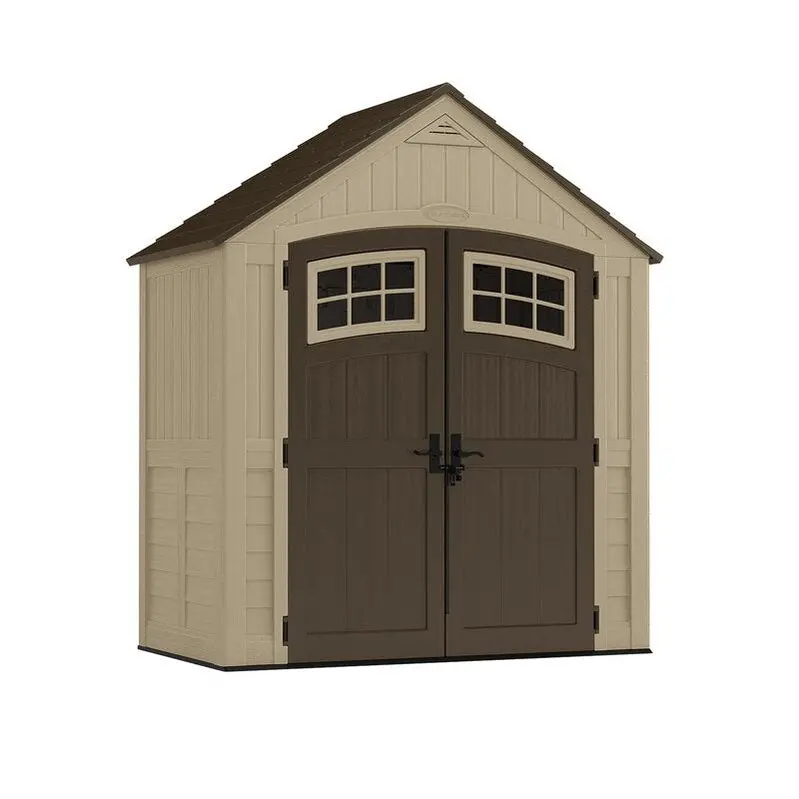 Sutton Outdoor 7'5" x 4' Resin Storage Shed – Weatherproof Plastic Structure with Durable Construction