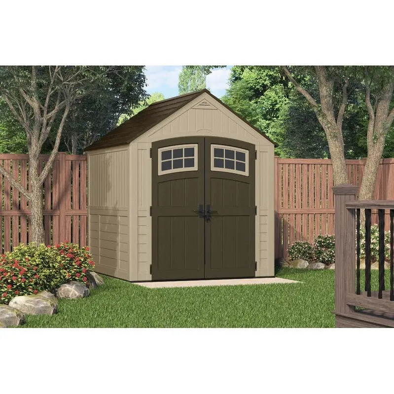 Sutton Resin Storage Shed – 7.5 ft. Wide × 7 ft. Deep, Durable Low-Maintenance Outdoor Storage