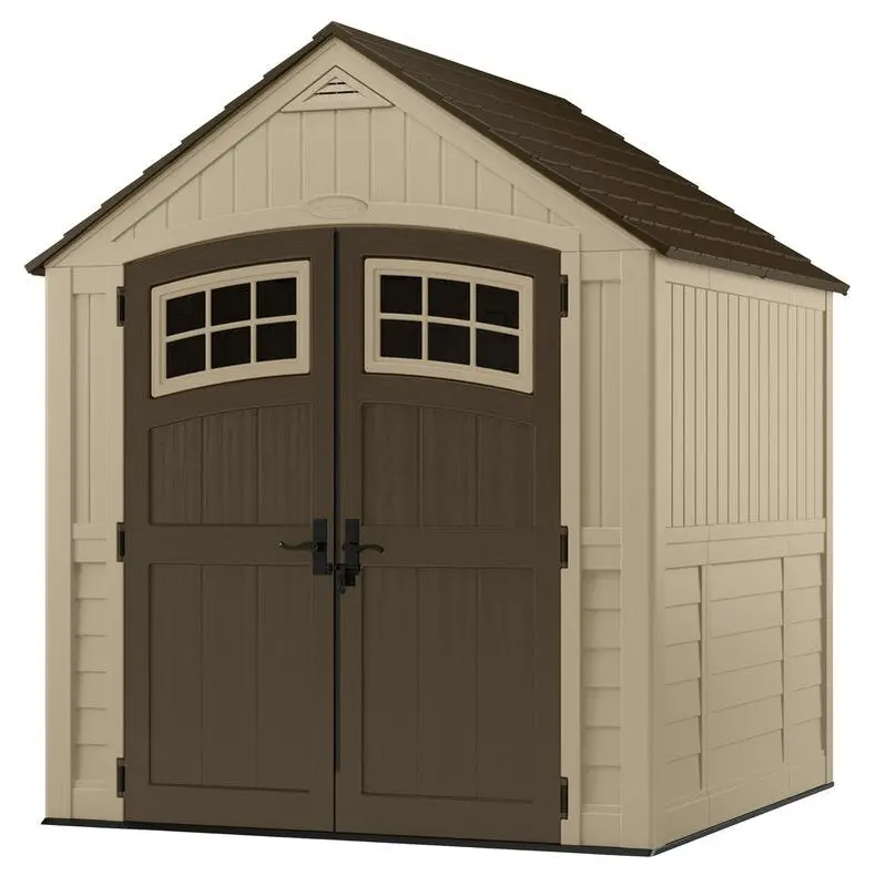 Sutton Resin Storage Shed – 7.5 ft. Wide × 7 ft. Deep, Durable Low-Maintenance Outdoor Storage