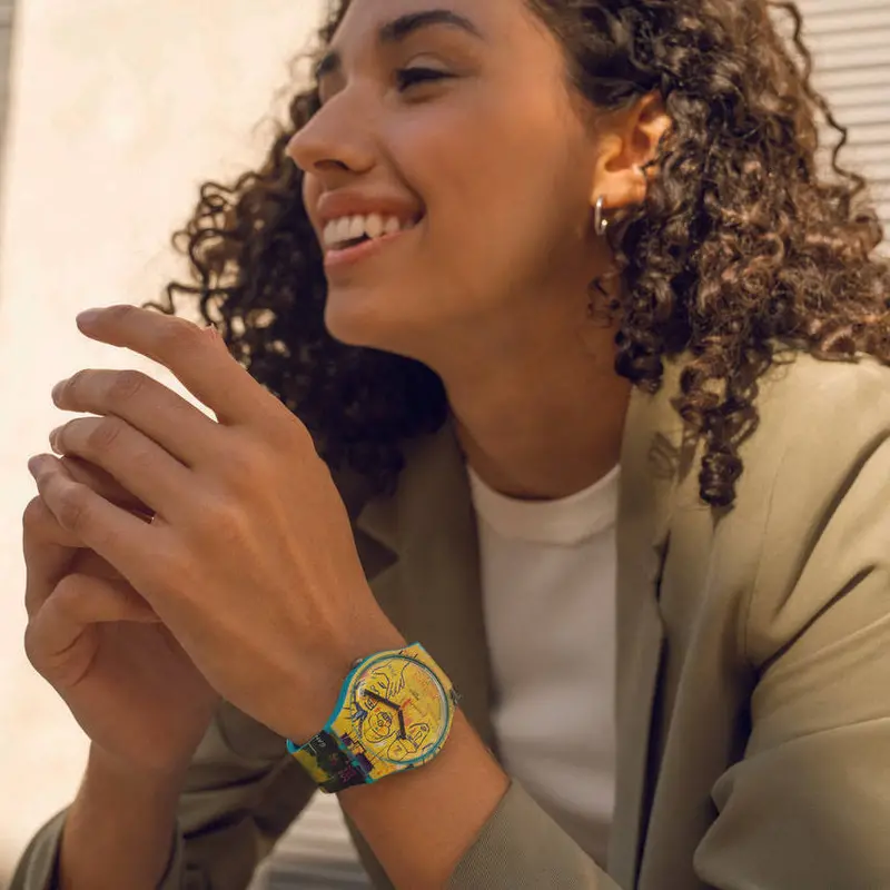 Swatch x Jean-Michel Basquiat Limited-Edition Watch – Sunny Yellow Design