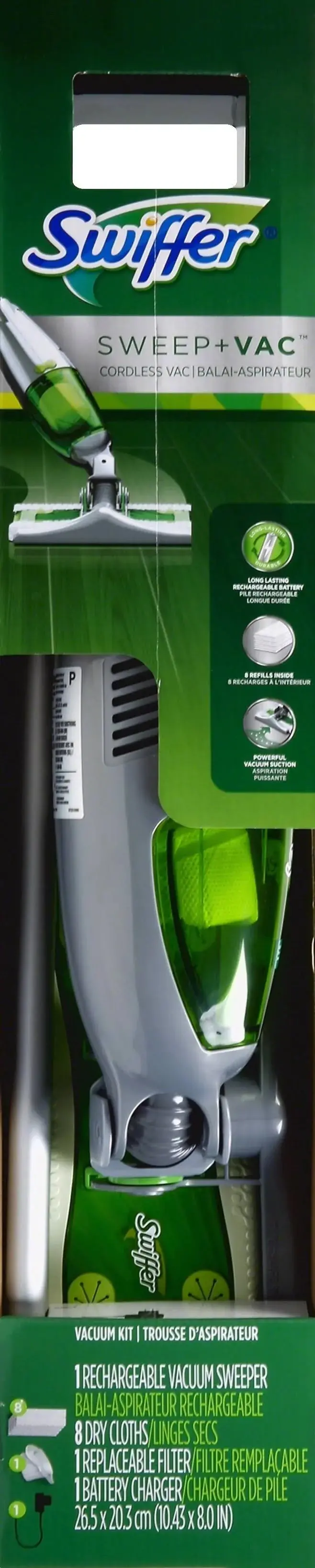 Swiffer Sweep + Vac Cordless Vacuum – Dual-Action Sweeping and Suction Cleaner
