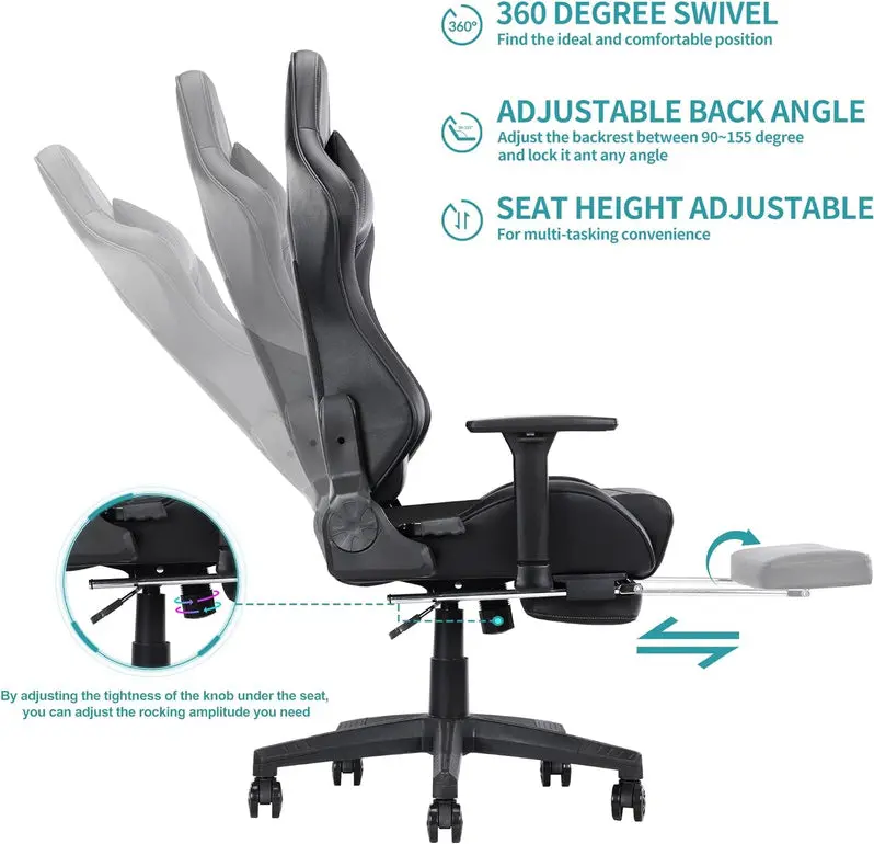 Tall Ergonomic Executive Office Chair – PU Leather Upholstered Computer Seating