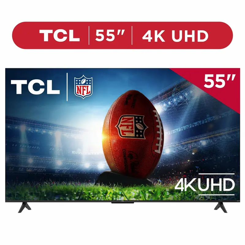 TCL 55" 4-Series 4K Roku Smart TV — HDR Support, Voice Remote, Quad HDMI Inputs