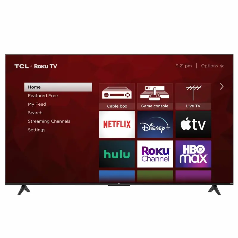 TCL 55" 4-Series 4K Roku Smart TV — HDR Support, Voice Remote, Quad HDMI Inputs