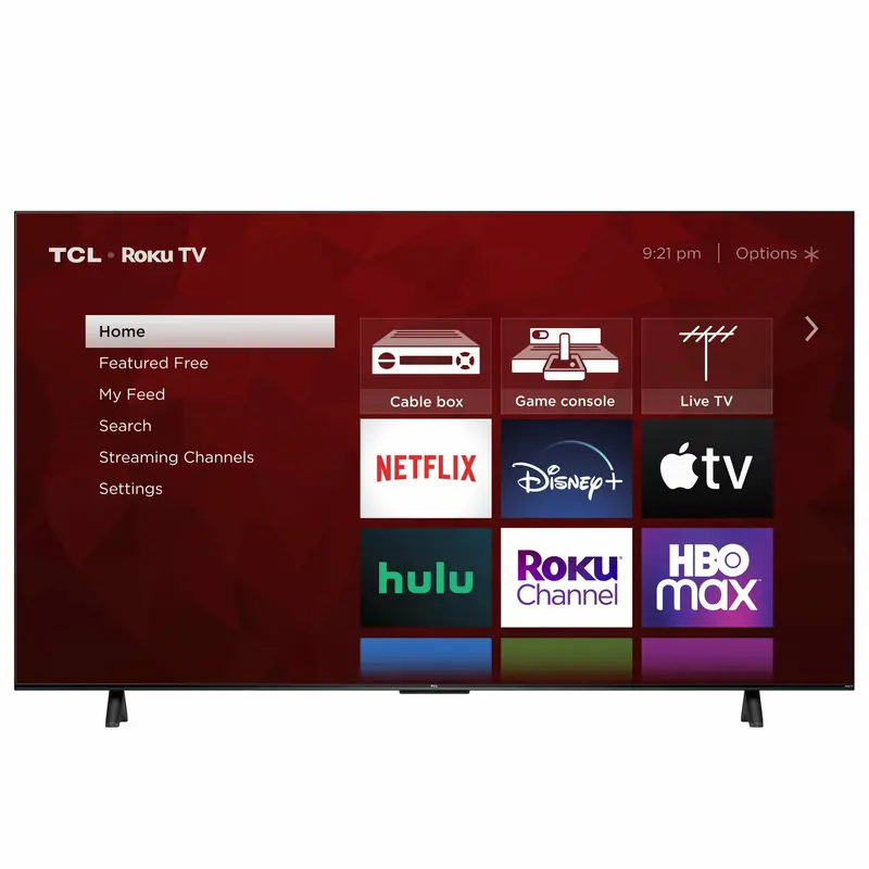 TCL 75" 4-Series 4K Roku Smart TV — Voice Control, AirPlay 2, Personalized Home Screen