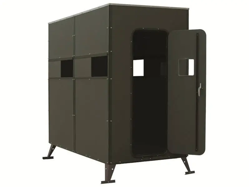 Texas Hunter Xtreme 4' x 8' Camo Hunting Blind – Portable, Lightweight Box Blind for Field or Stand Use
