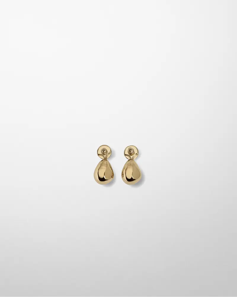 Textured Drop Earrings With Dual Gold Balls 2
