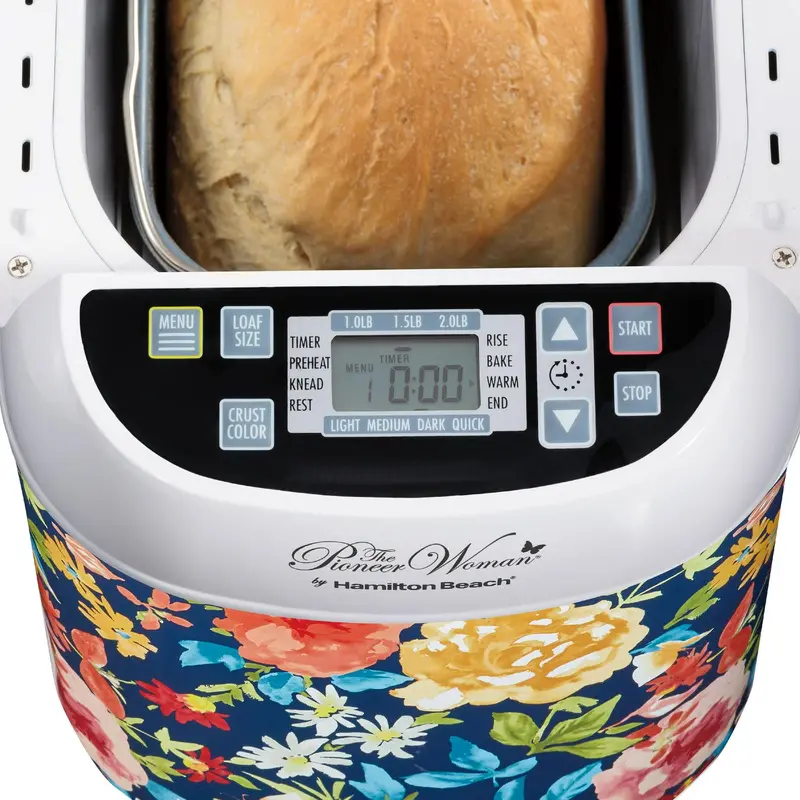 The Pioneer Woman Artisan Bread Maker by Hamilton Beach – Floral-Themed Dough & Loaf Machine from the Fiona Collection