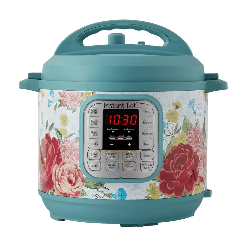 The Pioneer Woman Sweet Rose 6-Quart Instant Pot Duo – Versatile Multi-Cooker Featuring Pressure and Slow Cooking Modes