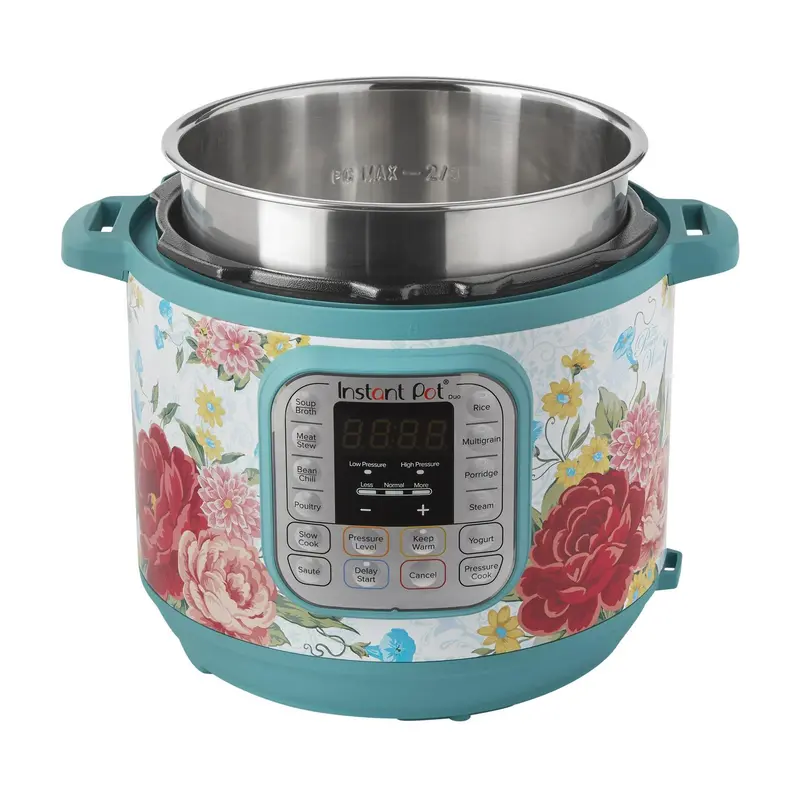 The Pioneer Woman Sweet Rose 6-Quart Instant Pot Duo – Versatile Multi-Cooker Featuring Pressure and Slow Cooking Modes