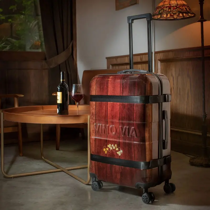 The Ten Wine Luggage – TSA-Approved Hard-Shell Spinner Suitcase Engineered to Safely Transport Up to 10 Bottles
