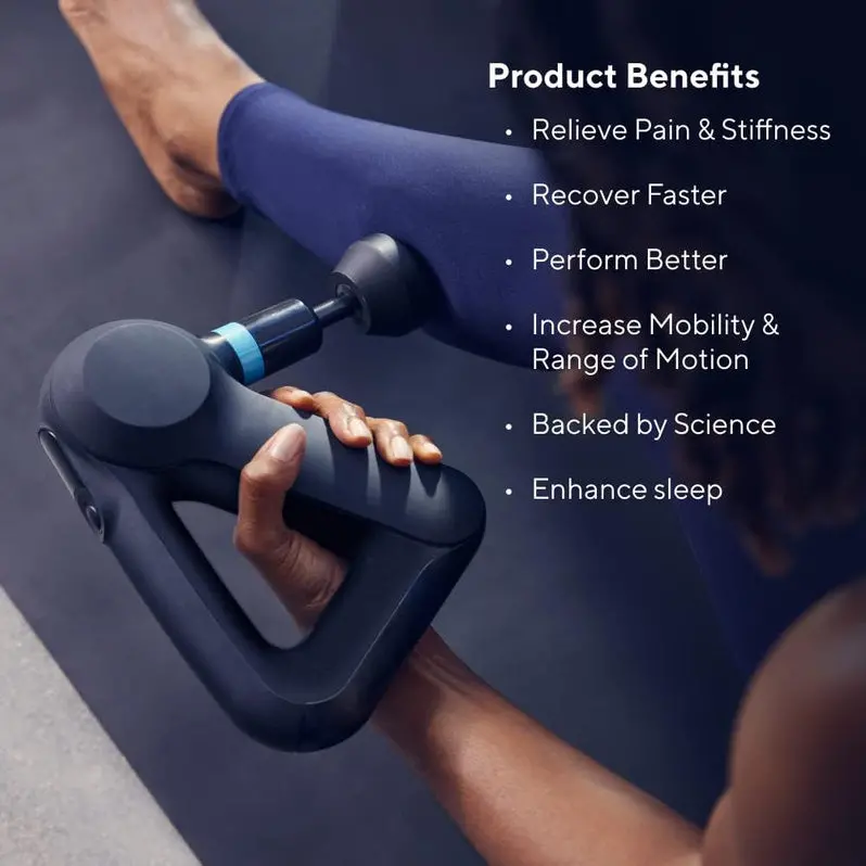 TheraGun Elite 5th Generation Percussion Massager – Quiet Deep-Tissue Therapy with Bluetooth Connectivity and USB-C Charging