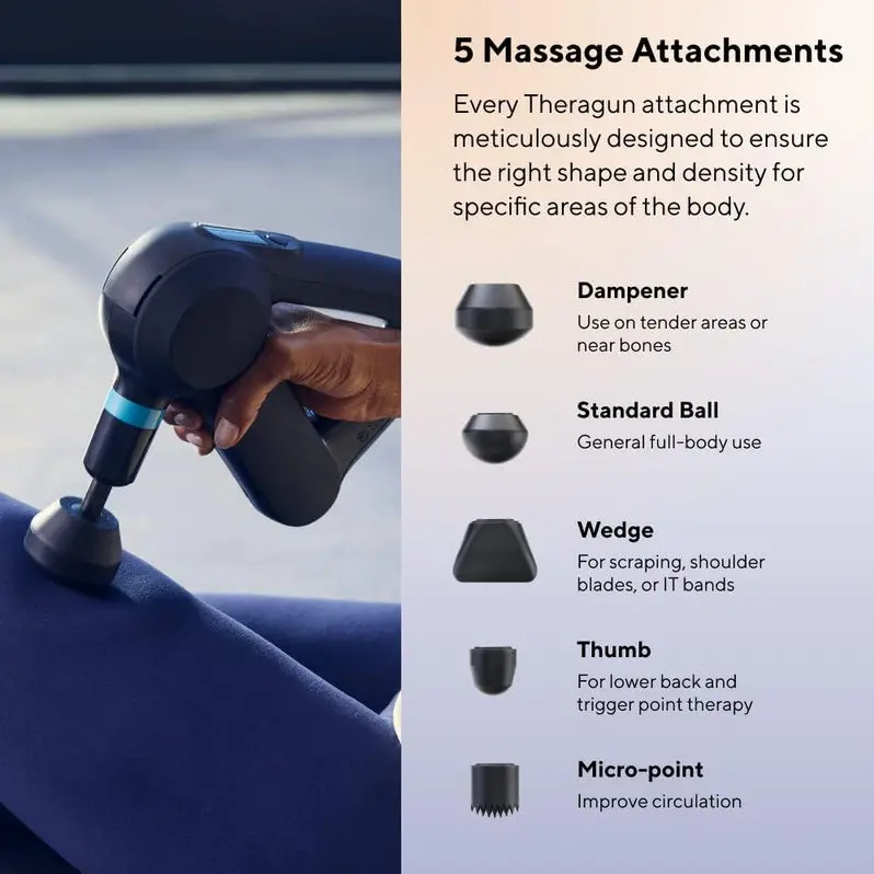 TheraGun Elite 5th Generation Percussion Massager – Quiet Deep-Tissue Therapy with Bluetooth Connectivity and USB-C Charging