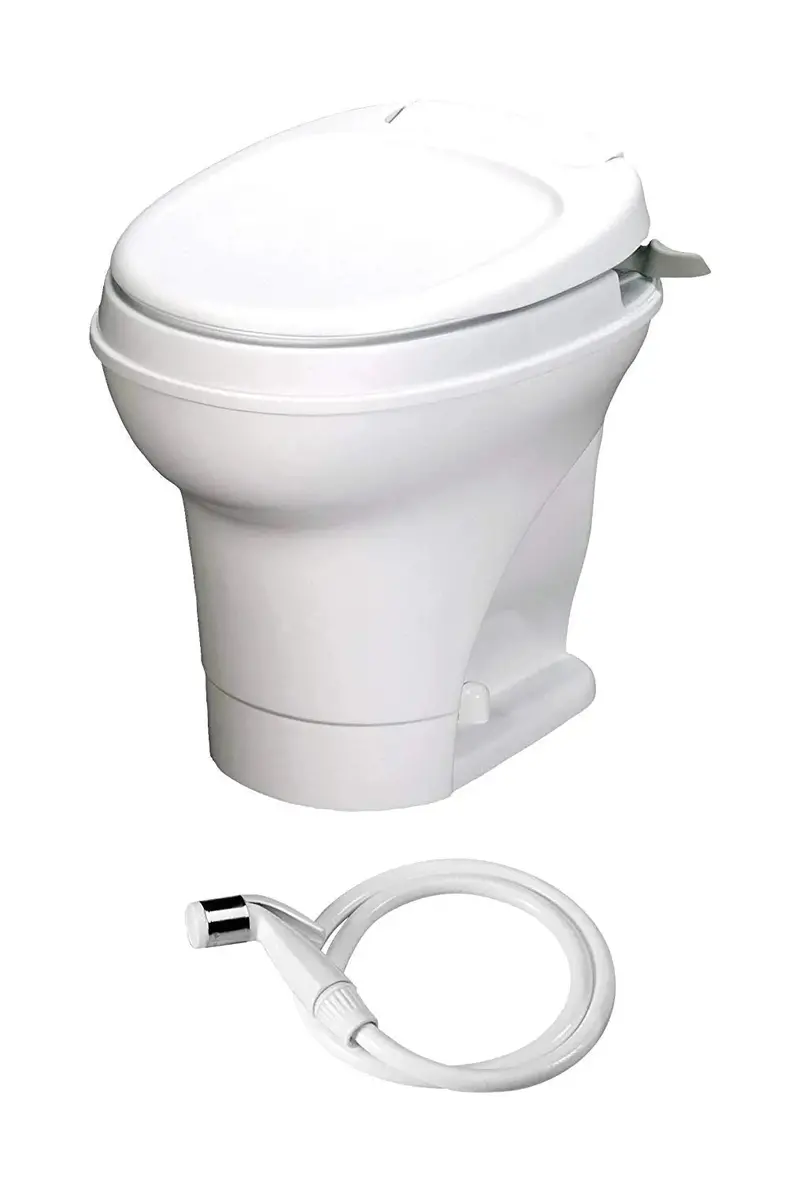 Thetford Aqua-Magic V RV Toilet — High-Profile Design with Hand-Flush and Integrated Sprayer