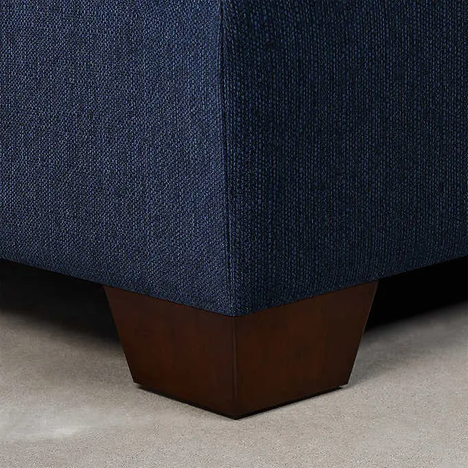 Thomasville Miles Upholstered Sectional – Contemporary Styling with Convenient Storage Ottoman