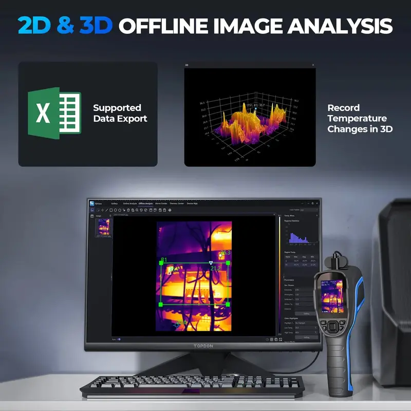 TOPDON Professional Thermal Imaging Camera – 256 × 192 IR Resolution for Precision Diagnostics