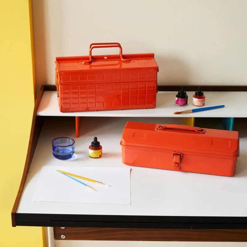 Toyo ST-350 Compact Portable Tool Box – Burnt Orange Finish