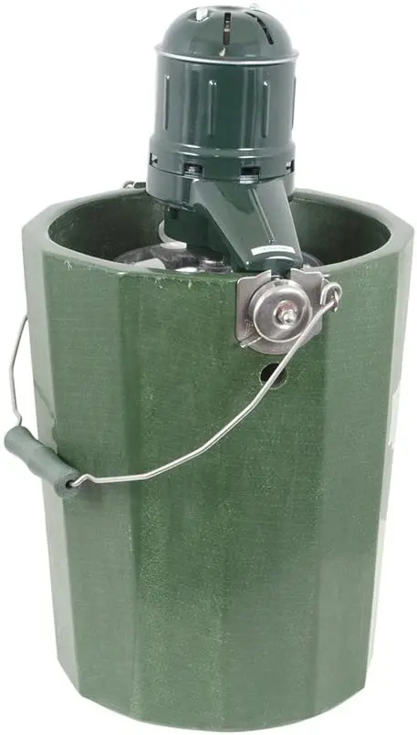 Traditional 6-Quart Electric Ice Cream Maker – Retro-Style Churn with Motorized Agitator and Manual Control