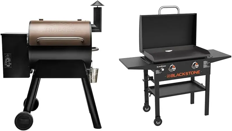 Traeger Pro 22 WiFIRE Pellet Grill & Smoker – Bronze-Finished Electric Wood-Fired Cooking System with Smart Grilling Technology