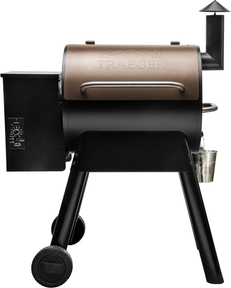 Traeger Pro 22 WiFIRE Pellet Grill & Smoker – Bronze-Finished Electric Wood-Fired Cooking System with Smart Grilling Technology