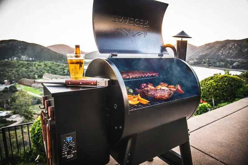 Traeger Pro 22 WiFIRE Pellet Grill & Smoker – Bronze-Finished Electric Wood-Fired Cooking System with Smart Grilling Technology