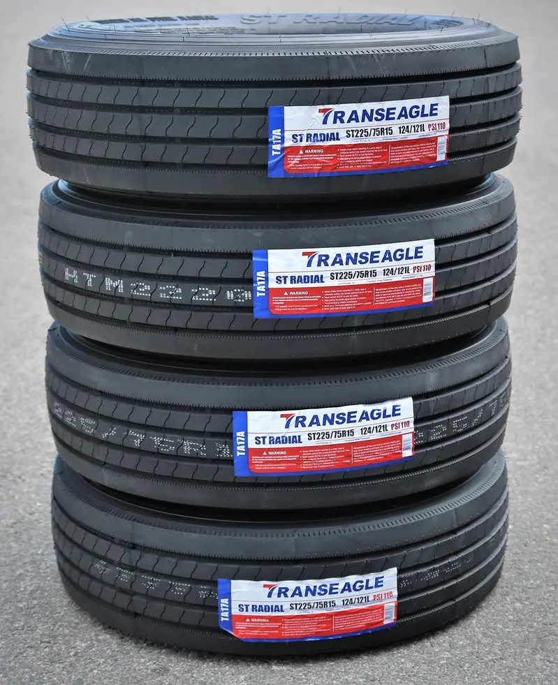 Transeagle ST225/75R15 Load Range G Trailer Tires (Set of 4) – Steel-Belted, 14-Ply Rated
