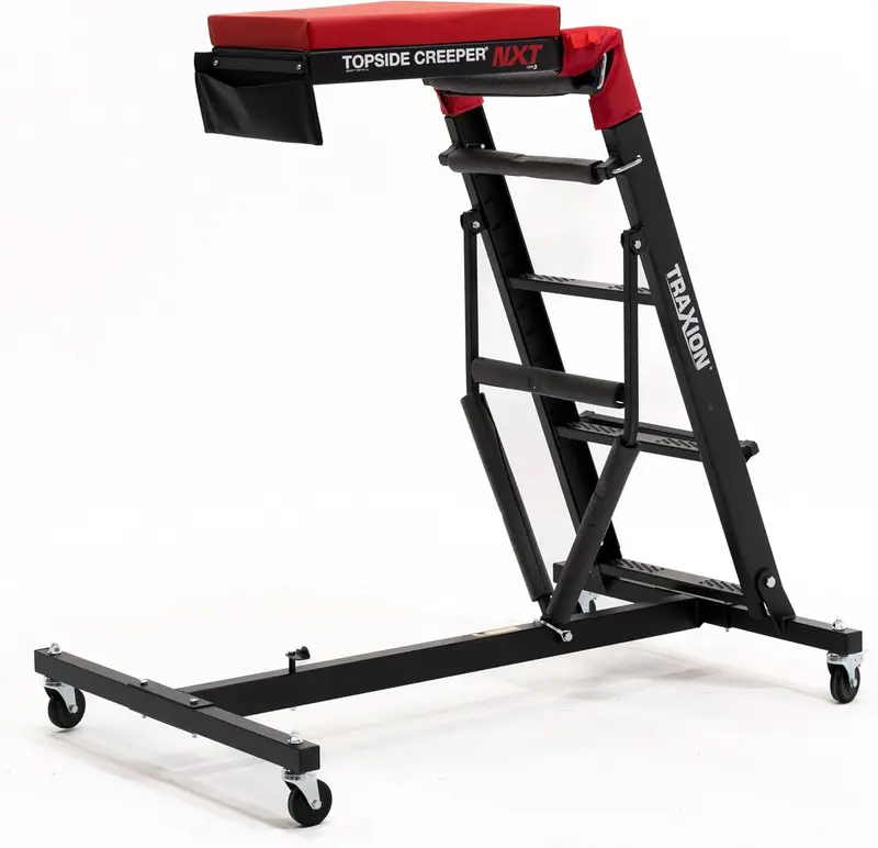 Traxion 3-200 NXT Folding Engine Creeper – Heavy-Duty Topside Service Mat with Reinforced Black Steel Frame