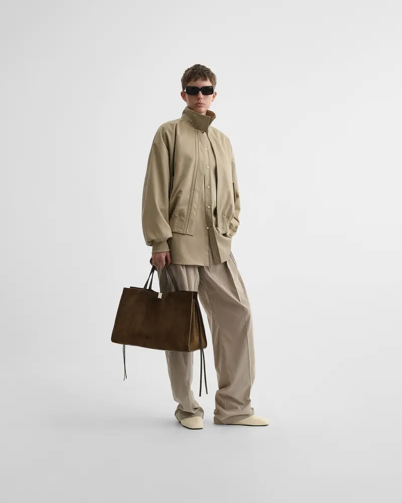 Trench Cotton Golf Jacket With Snap-Neck Design