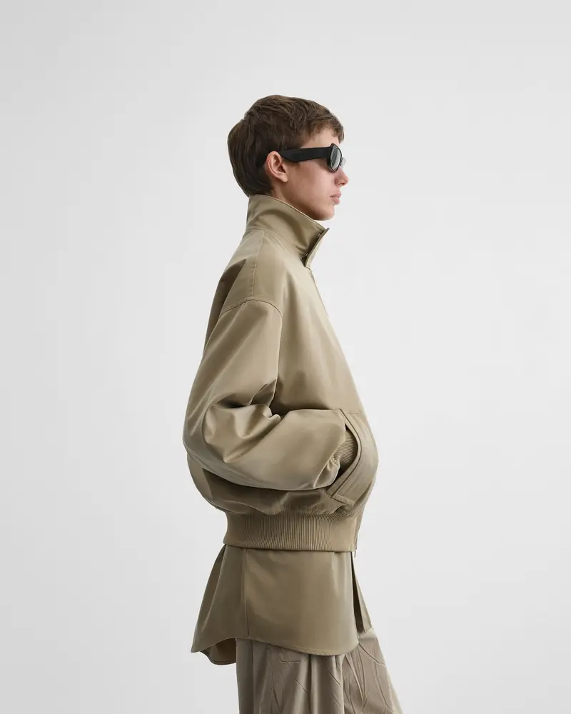 Trench Cotton Golf Jacket With Snap-Neck Design