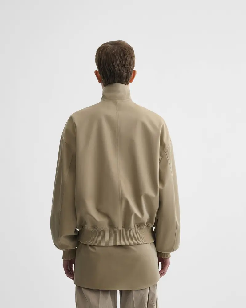 Trench Cotton Golf Jacket With Snap-Neck Design