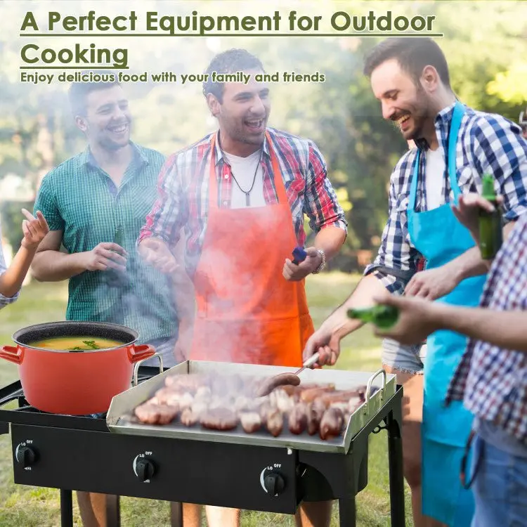 Triple-Burner Propane Camping Stove – 225,000 BTU Portable Outdoor Cooking System