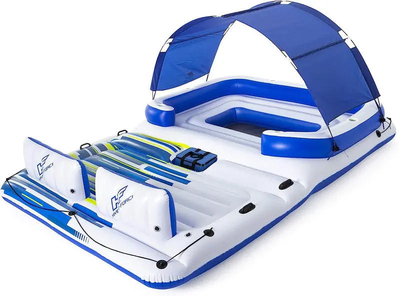 Tropical Breeze Oversized Inflatable Pool Raft – Comfort-Focused Floating Lounge for Summer Relaxation