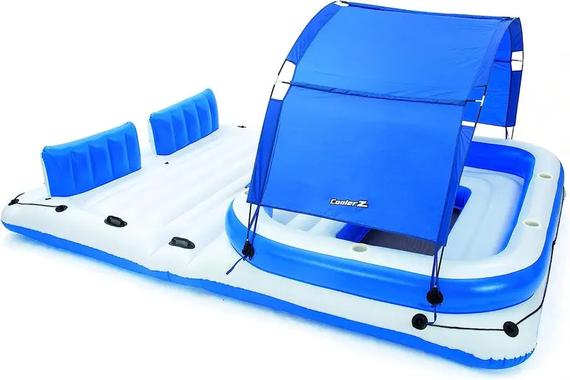 Tropical Breeze Oversized Inflatable Pool Raft – Comfort-Focused Floating Lounge for Summer Relaxation