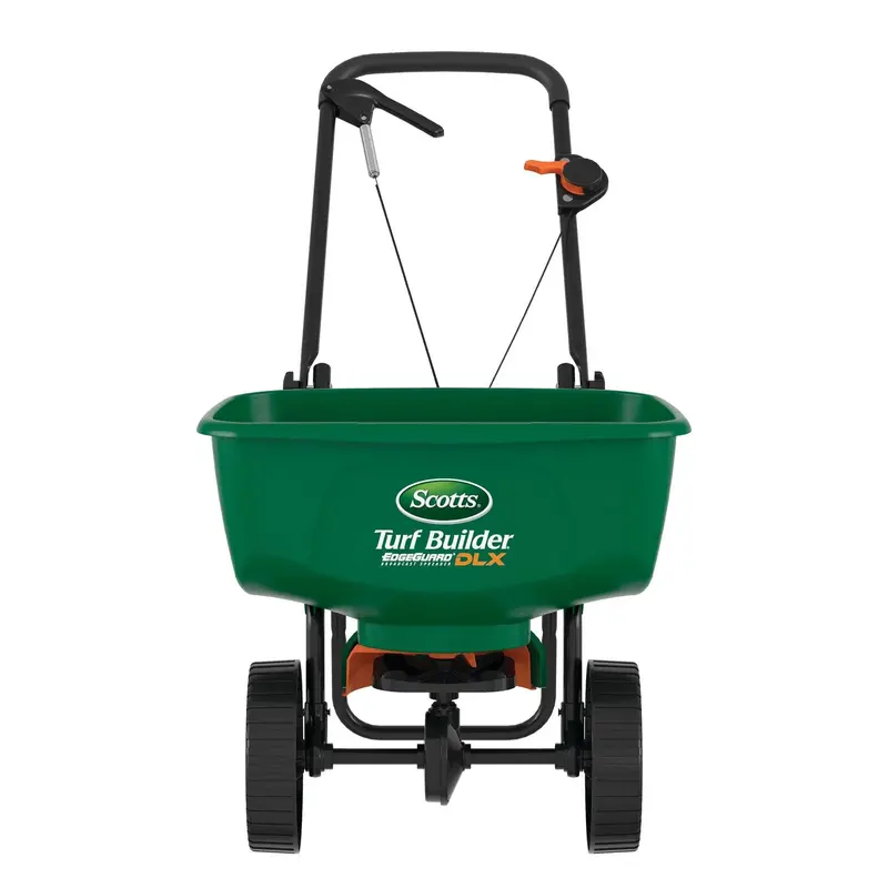 Turf Builder EdgeGuard DLX Broadcast Spreader – Precision-Calibrated, Ergonomic Design for Up to 15,000 Sq. Ft. Coverage