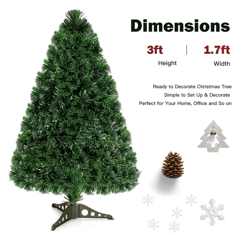 Twinkling Pre-Lit PVC Fiber Optic Christmas Tree