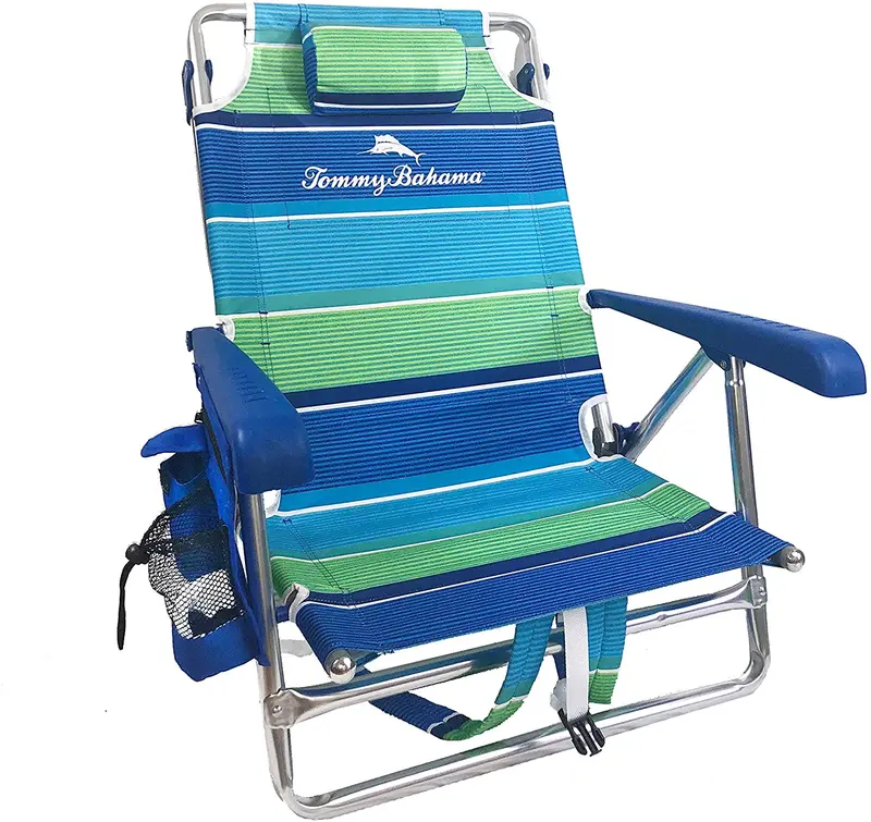 Two-Piece Beach Chair Set – Includes Integrated Storage Pouches and Towel Bars for Convenient Outdoor Use