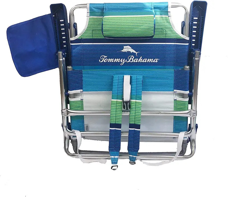 Two-Piece Beach Chair Set – Includes Integrated Storage Pouches and Towel Bars for Convenient Outdoor Use