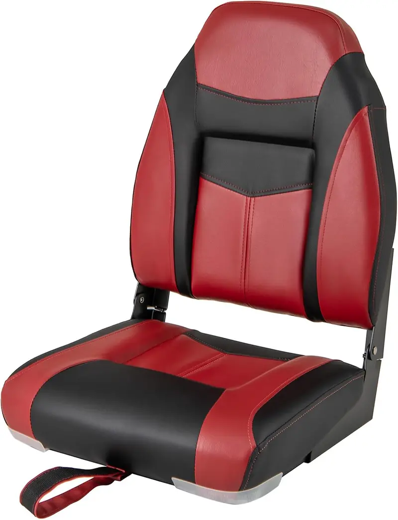 Two-Piece Marine Folding Boat Seat Set – High-Back Cushioned Seats Built for Boating Environments