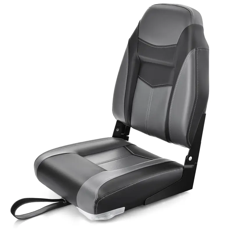 Two-Piece Marine Folding Boat Seat Set – High-Back Cushioned Seats Built for Boating Environments