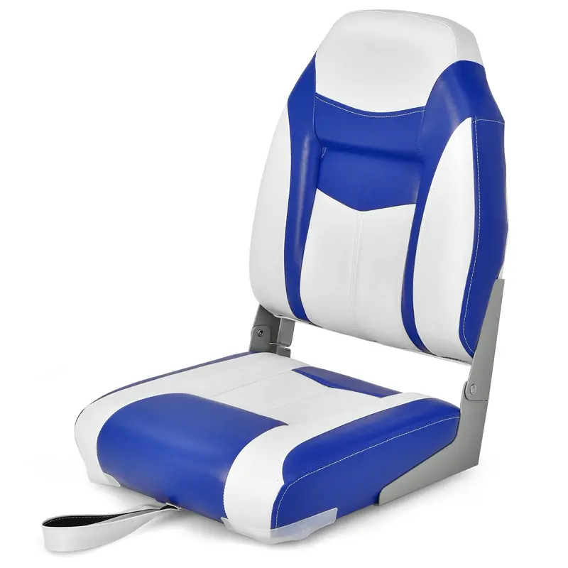 Two-Piece Marine Folding Boat Seat Set – High-Back Cushioned Seats Built for Boating Environments