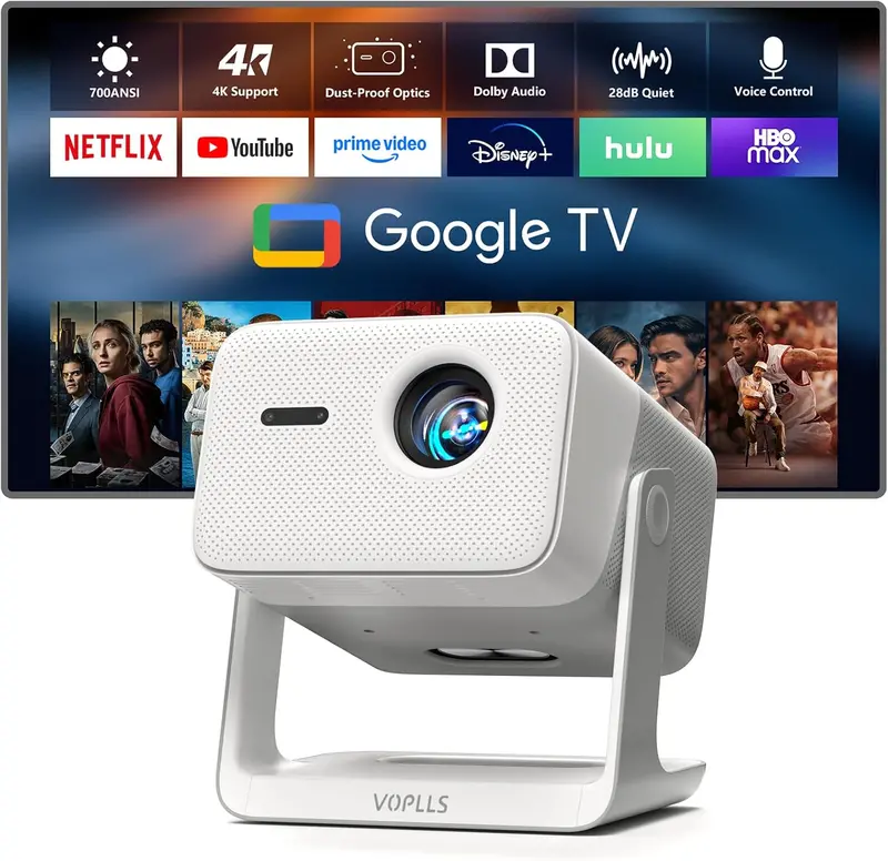 Ultra-Thin 1080P Smart Mini Projector — Certified Streaming App Access and Compact 1.81" WiFi-Enabled Design