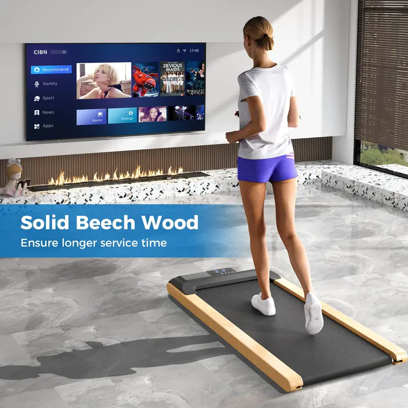 Under-Desk Walking Pad Treadmill for Home Offices — Remote-Controlled and Space-Saving Foldable Model