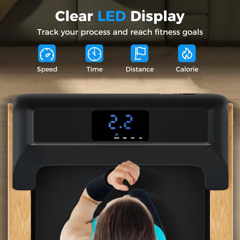 Under-Desk Walking Pad Treadmill for Home Offices — Remote-Controlled and Space-Saving Foldable Model