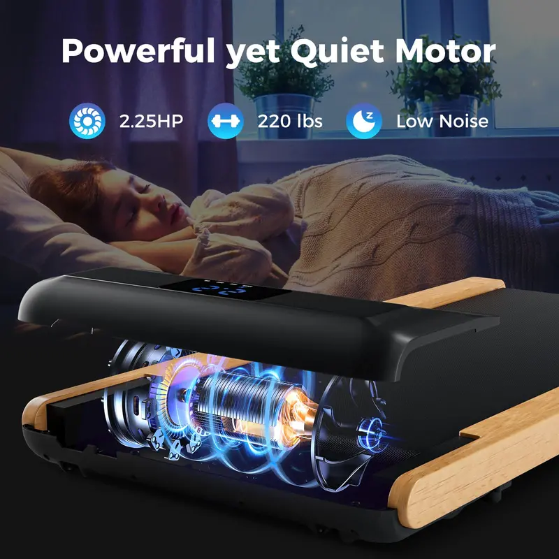 Under-Desk Walking Pad Treadmill for Home Offices — Remote-Controlled and Space-Saving Foldable Model