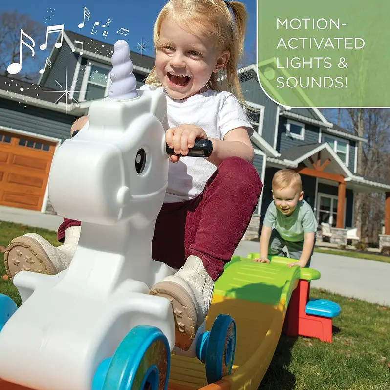 Unicorn-Themed Ride-On Stroller for Kids – Indoor and Outdoor Push Car Playset