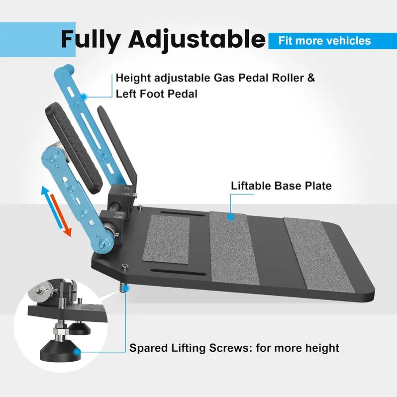 Universal Left-Foot Gas Pedal Assist – Adjustable Driving Aid for Enhanced Control