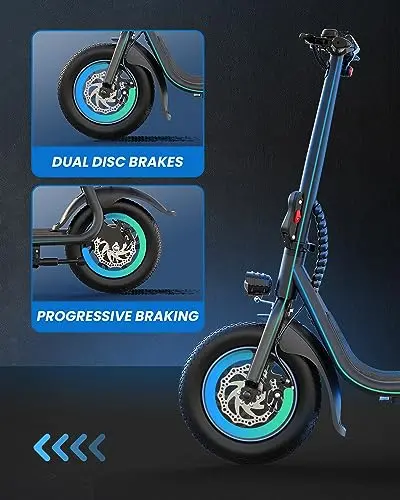 URBANMAX C1 Foldable Electric Scooter with Seat – 450W Motor, 22-Mile Range, 12-Inch Tires for Adult Commuters
