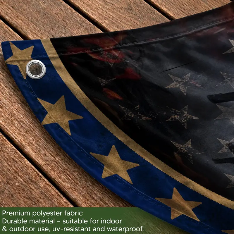 USA Bicentennial Commemorative Fence Flag: Patriotic 1776–2026 Banner Featuring Cross Symbol and 'We The People' Motif