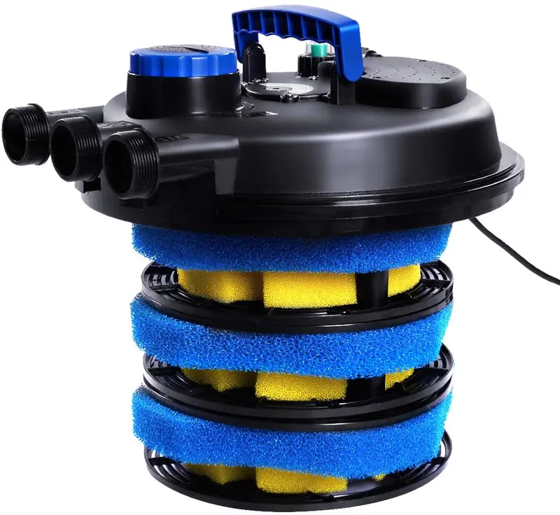 UV-Powered Bio-Mechanical Pond Filter – 13W Integrated Clarifier for Clear Garden Water